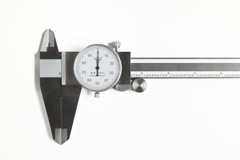 PEC TOOLS PEC Dial Caliper 0-12 Inch, Stainless Steel Precision Measuring Tool with Shock-Proof Dial, High Accuracy ±0.001" - Image 1